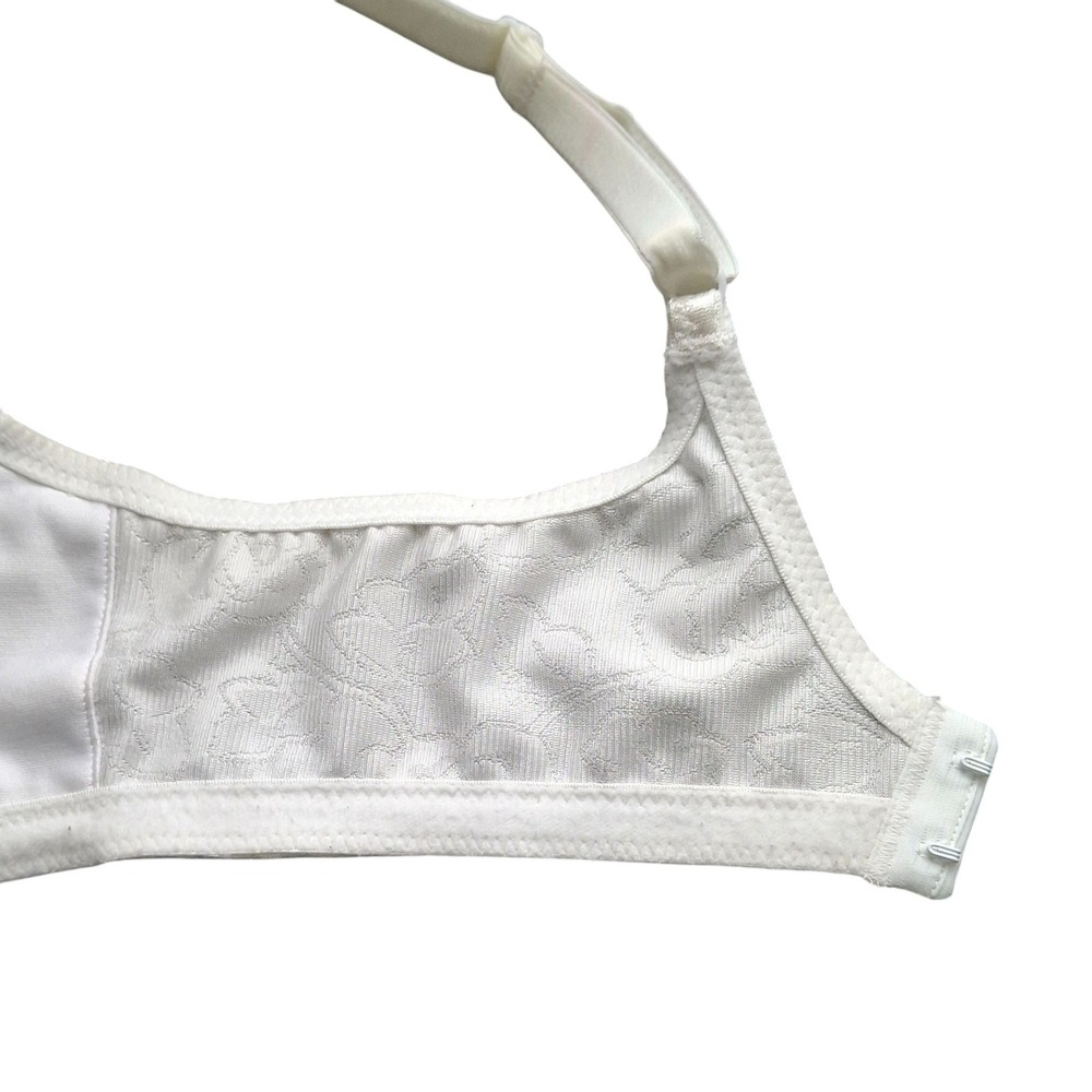 Vanity Fair Bra 36C White Floral Jacquard Underwire Smoothing Beauty Back 72297 - Picture 7 of 8